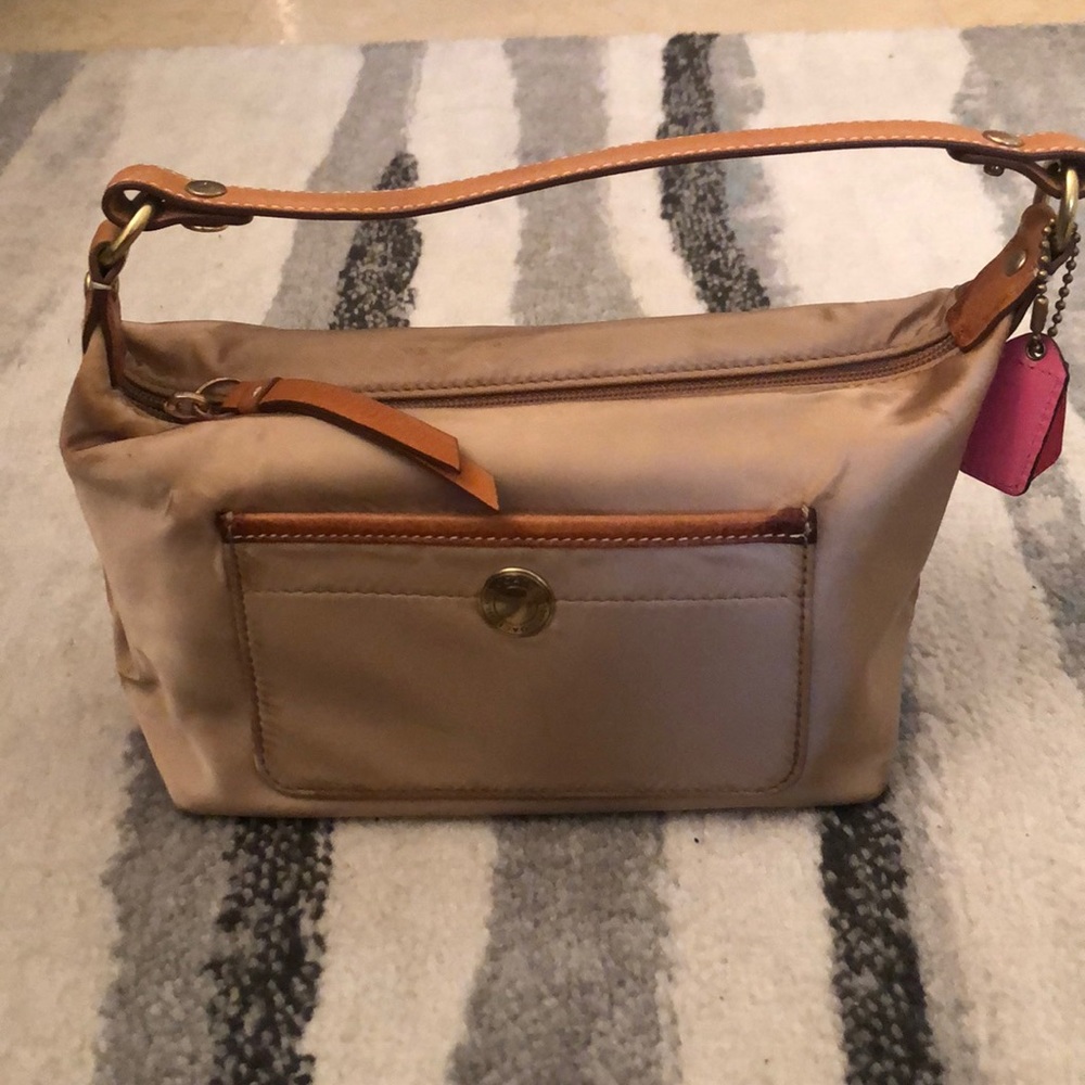 Authentic gold Coach handbag